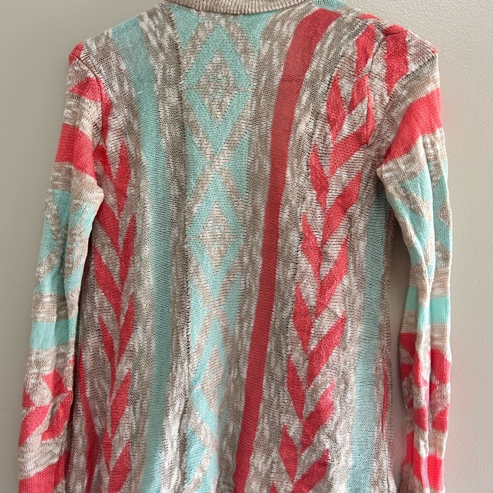 No Boundaries Vibrant Women's Cardigan Sweater - Picture 3 of 3